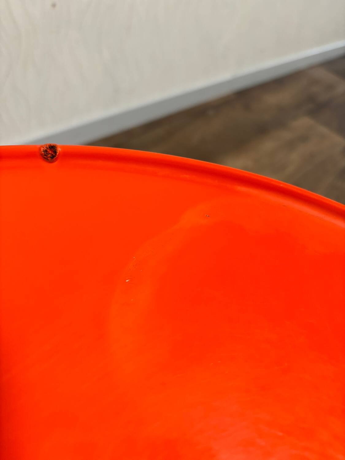 Desssert Prisunic orange - meuble d'appoint Prisunic - bout de canapé vintage -70s