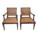 Paire de fauteuils canné de style Louis XVI
