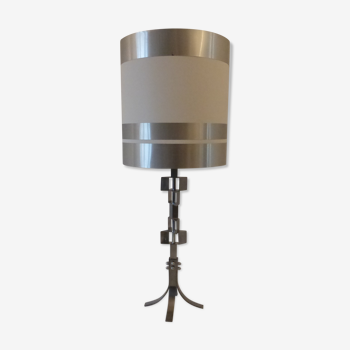 Brushed stainless steel lamp 70s