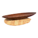 Oval hammered wooden dish
