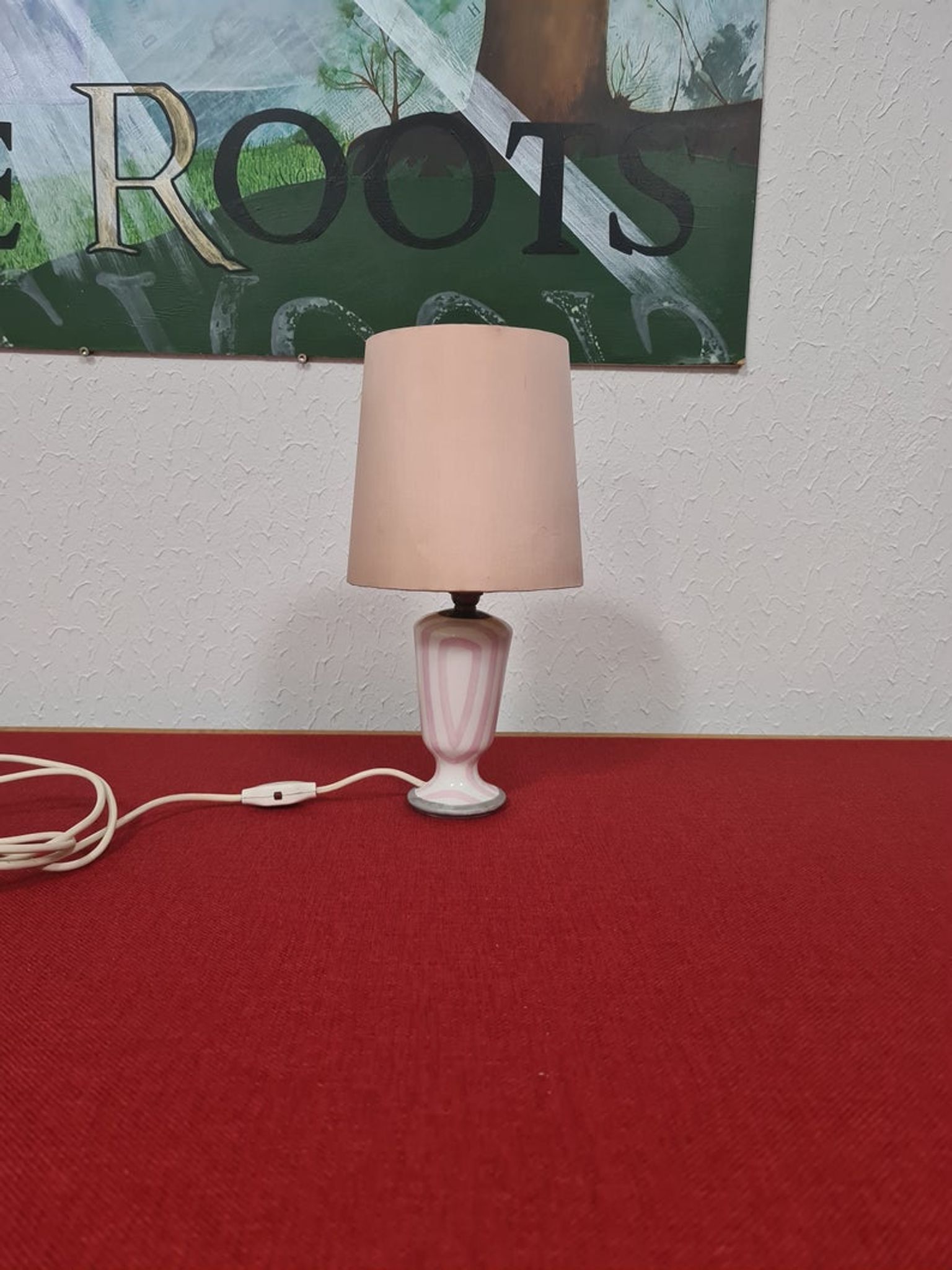 Lampe de table vintage en porcelaine de Paris