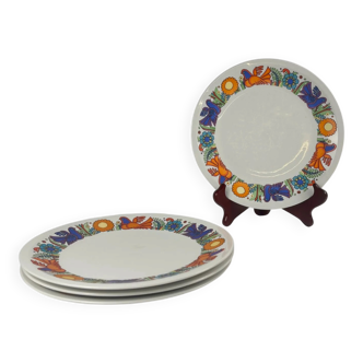 Set of 4 flat plates Villeroy & Boch "Acapulco", 1960, second choice.