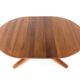 Danish round 2x extendable dining table 'Sindal' - teak