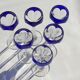 St. Louis BristoL pattern cut crystal liqueur set with blue overlay