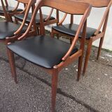 Lot 6 Scandinavian Teak chairs by Johannes Andersen Samcom Circa 1960
