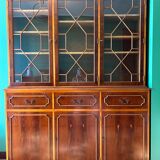 Large glazed bookcase classic English style mahogany