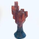 Mid-Century Cactus-Shaped Ceramic Candleholder, 1960s