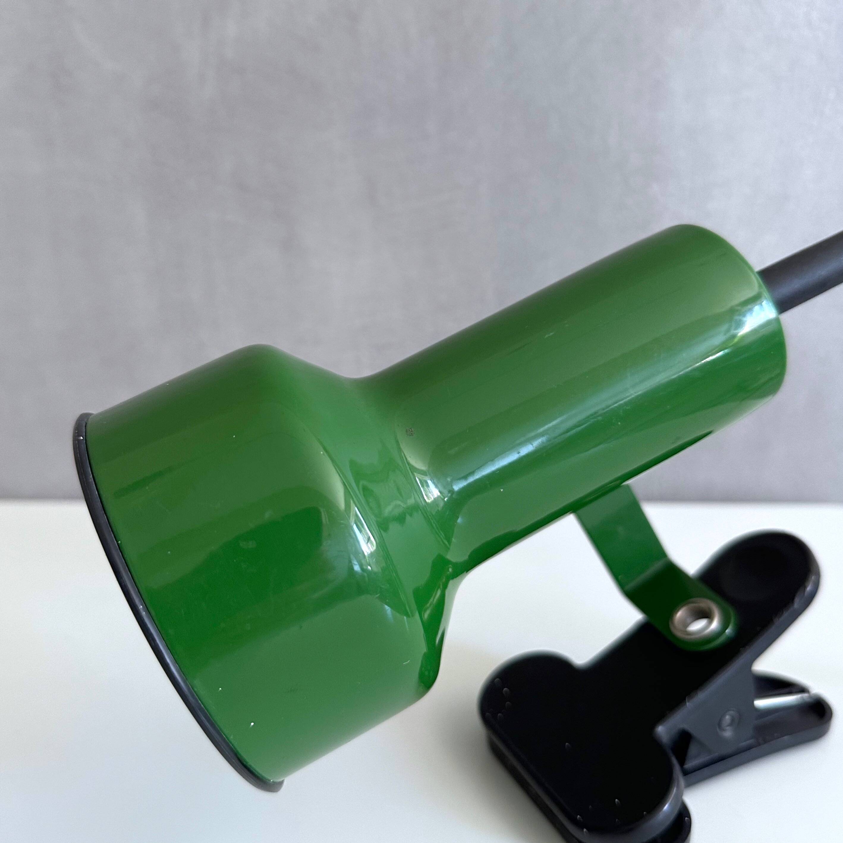 ELBE 4485 Deco Domo clamp lamp green, 80's