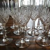 Set of 11 Saint Louis crystal wine glasses