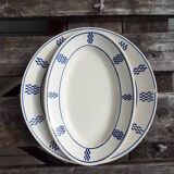 2 flat plates and 1 ravier Lunéville