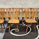 12 chaises bistrot en bois, 1970