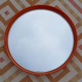 Vintage 1970 orange plastic mirror Salc