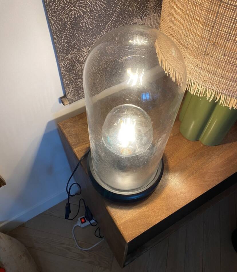 Lampe en verre