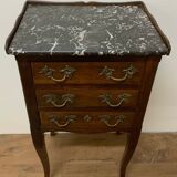 Louis XV style bedside in walnut