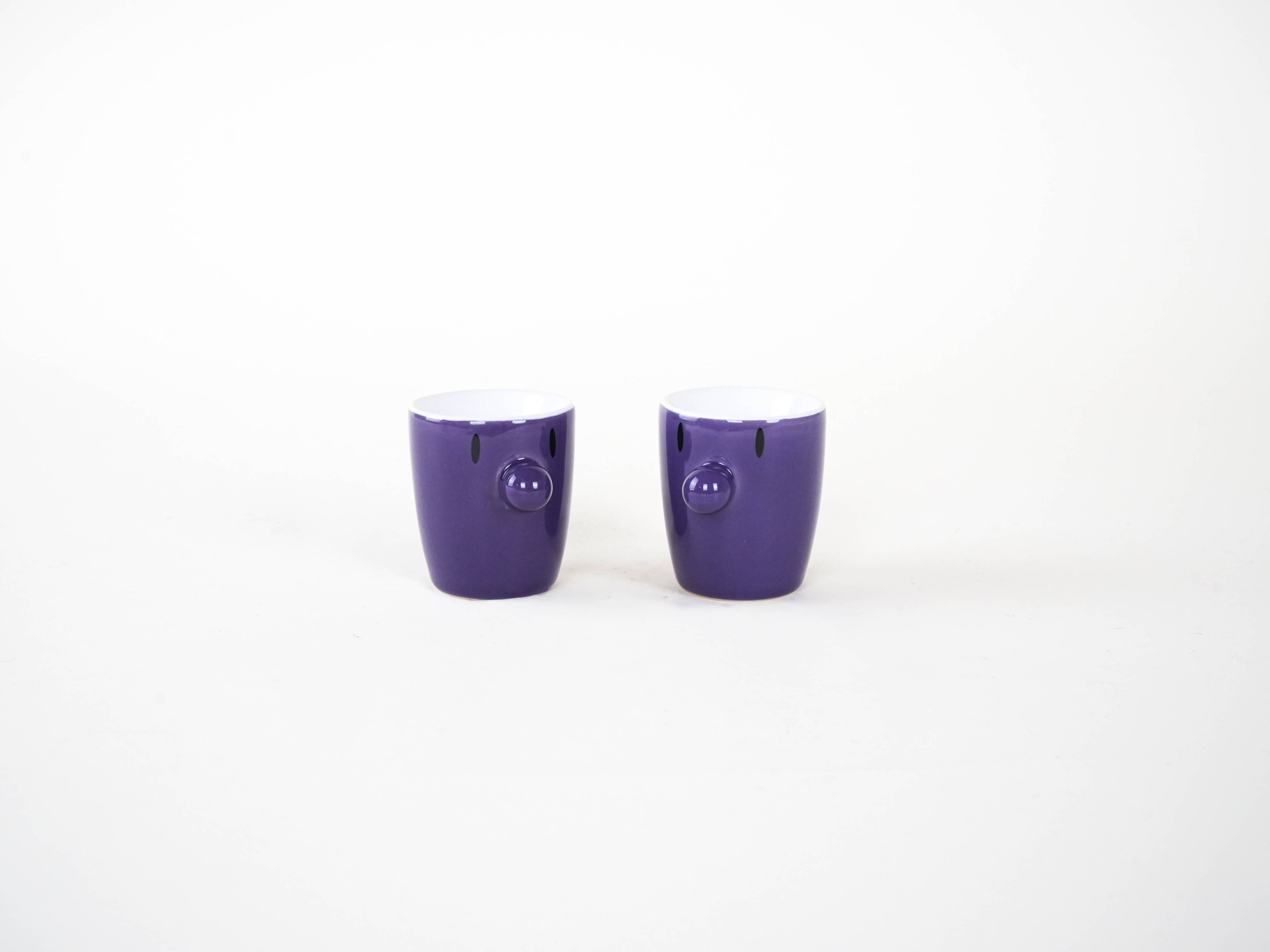 Set of egg cups, Danish design, 1970s, manufactured by HOPTIMIST