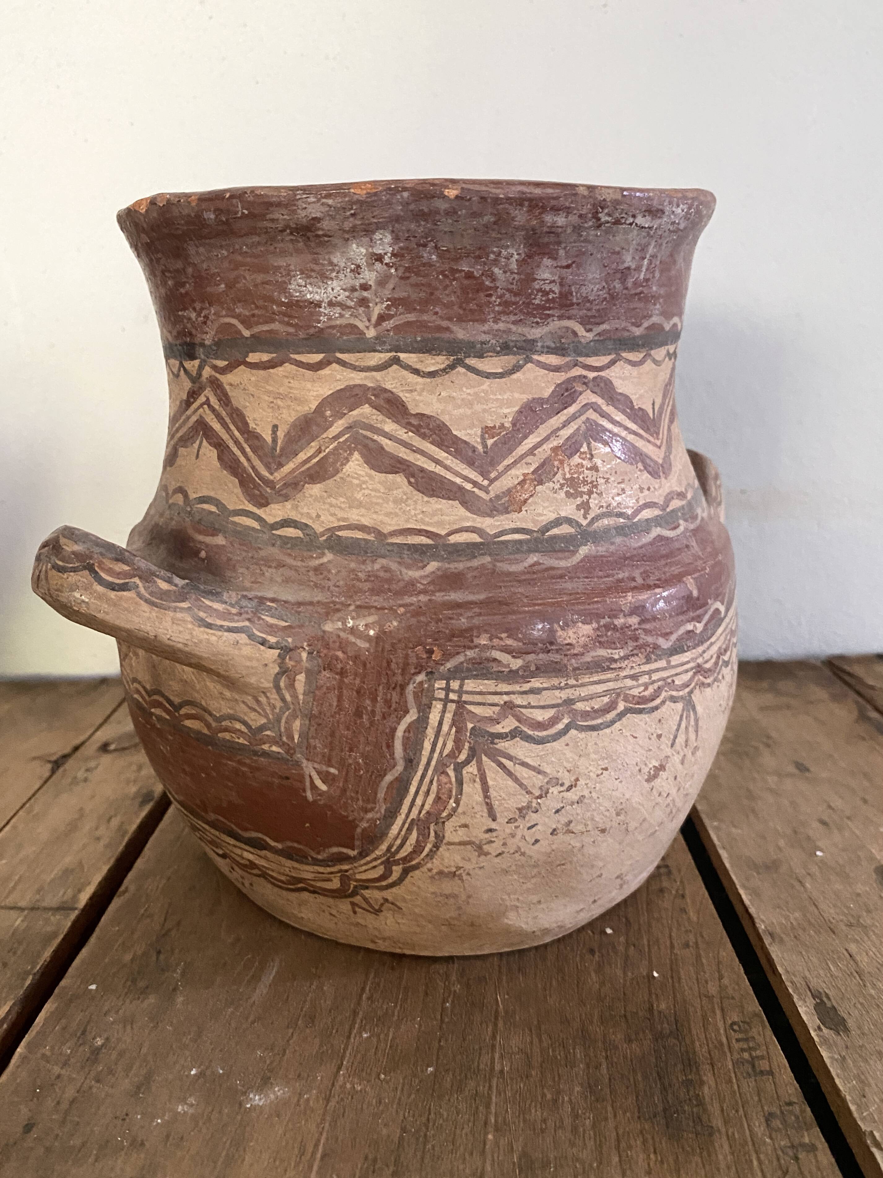Kabyle terracotta pot with 2 handles