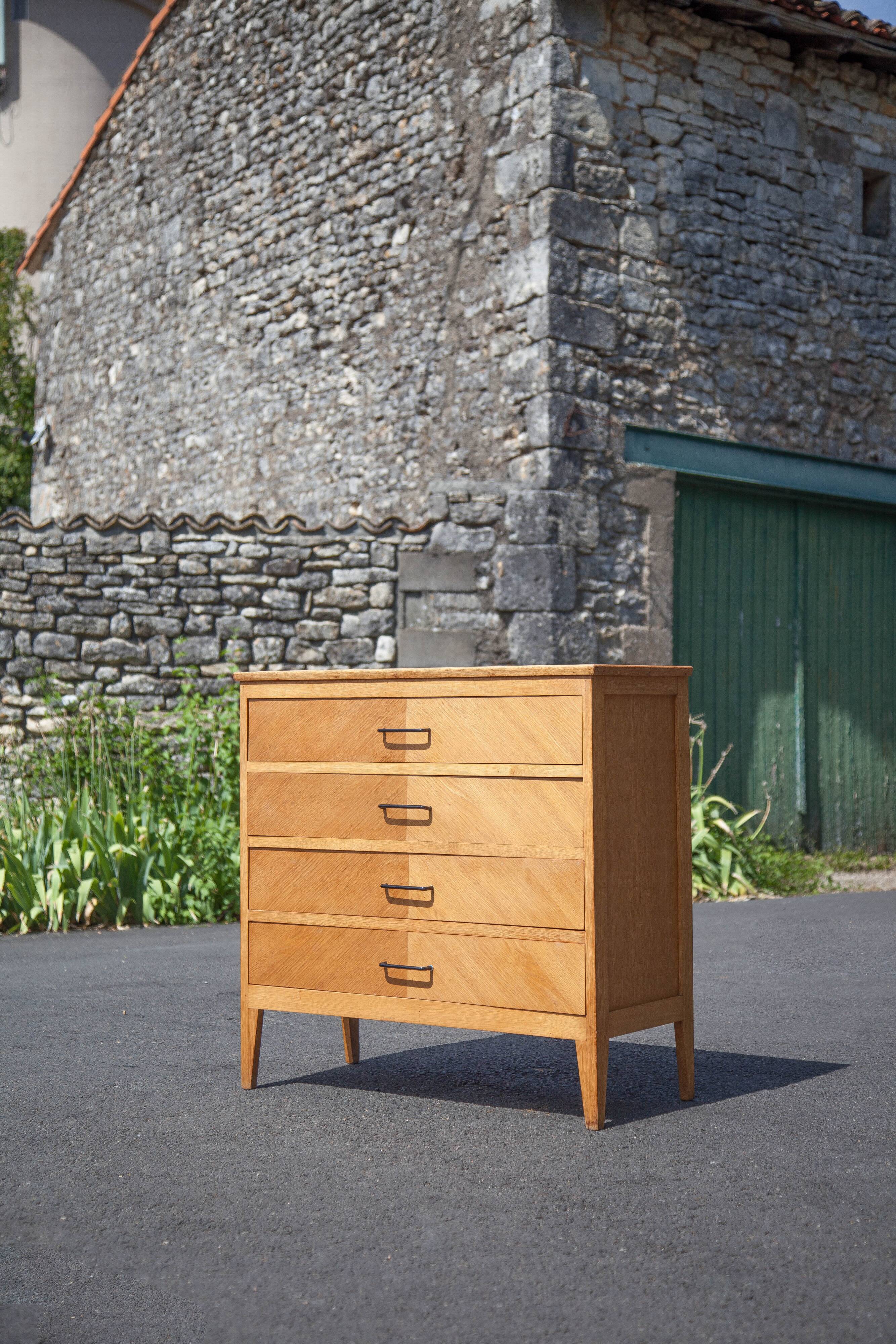 Commode vintage, meuble à tirois, meuble de rangement, commode bois, 60's