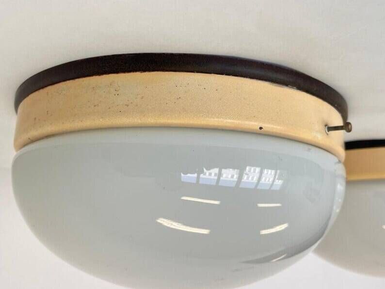 Pair of Bakelite Bauhaus ceiling lights or Flush Mounts, wall lamps - 1940s