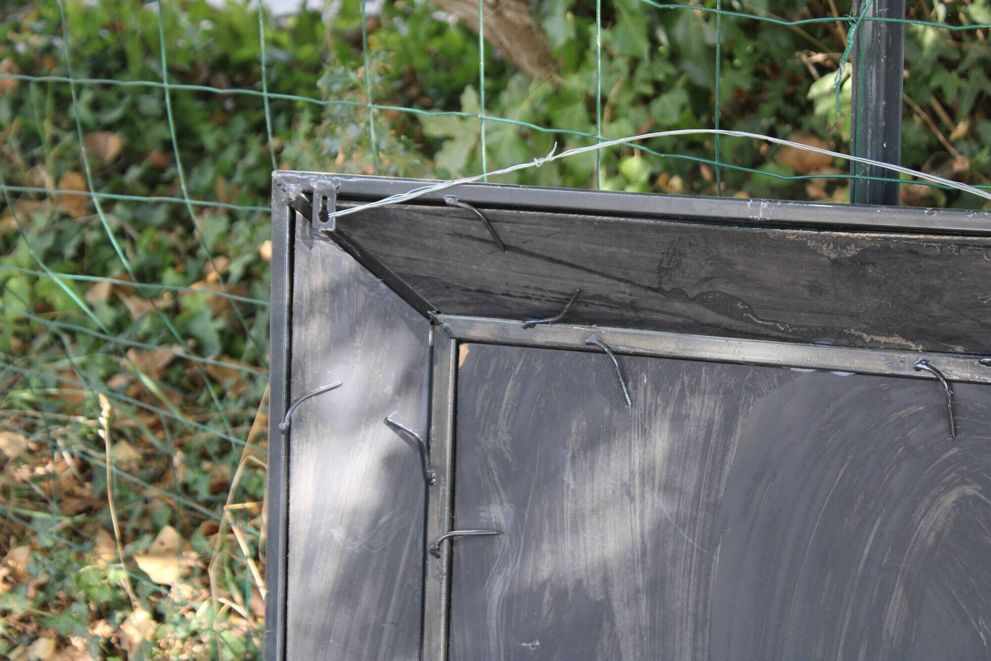 Miroir vintage en métal à parcloses – 5 glaces biseautées