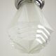 French 1920's-1940's art deco milk glass skyscraper tiered light fixture 3995