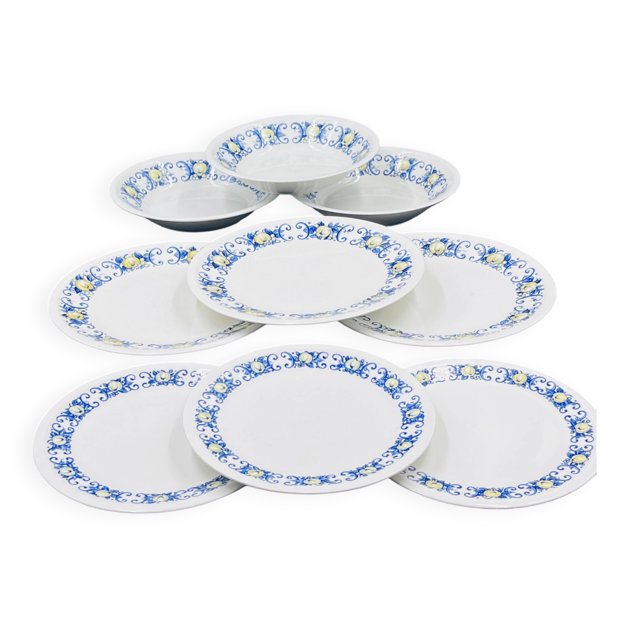 Set of 9 vintage Cadiz plates – Villeroy & Boch – 1960s–1970s