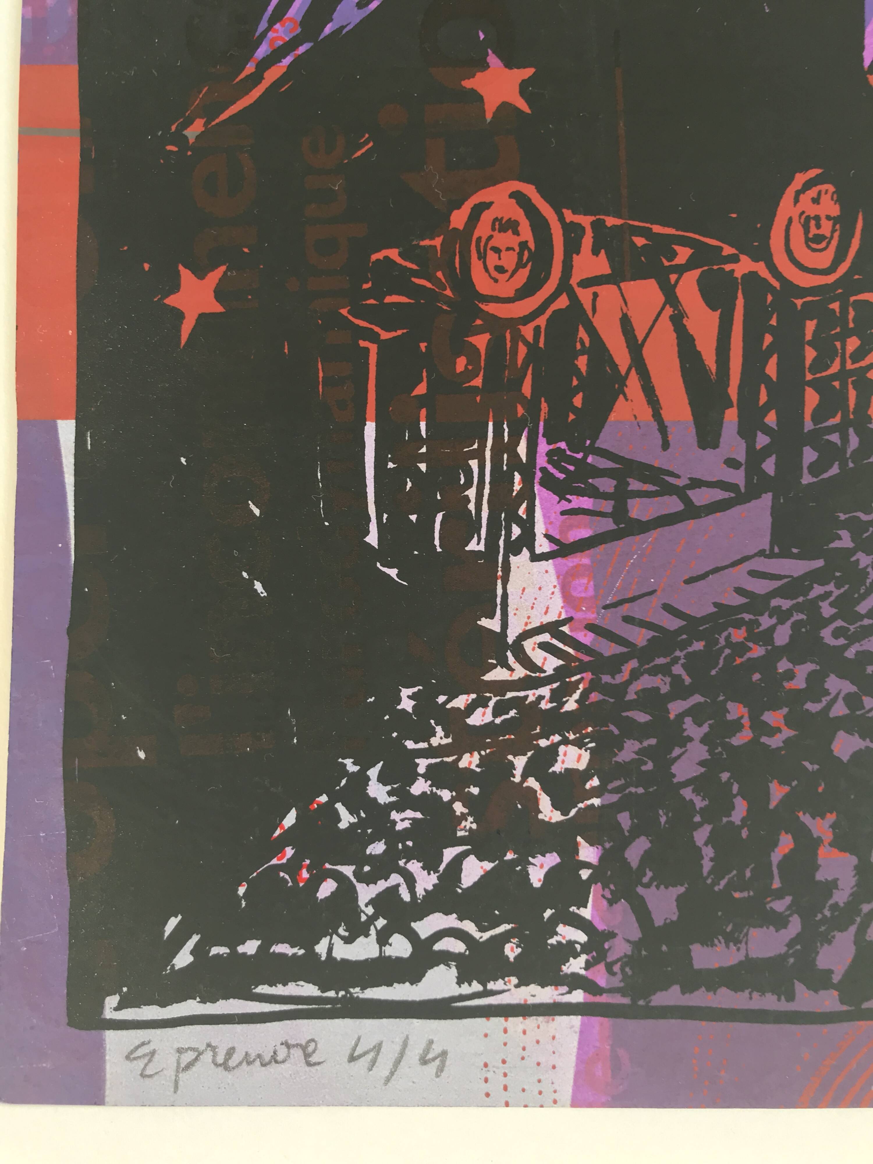Zaven Paré, The Acrobats, c. 2000. Original print signed in pencil.