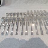 6 fish cutlery sets 12p silver plated metal goldsmith Christofle Concorde