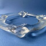 Pukeberg Scandinavian vintage glass candle holder from the 70s - large model