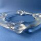 Pukeberg Scandinavian vintage glass candle holder from the 70s - large model