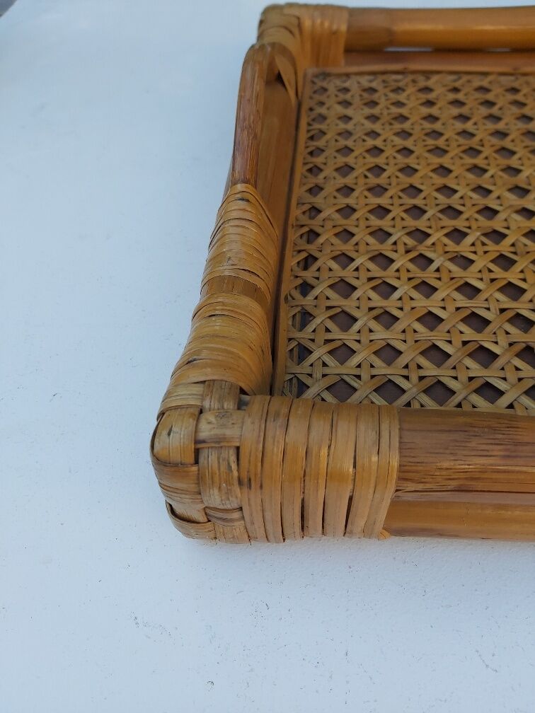 Vintage canning bamboo tray