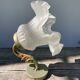 Applique fleur en pâte de verre