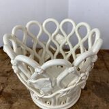 Openwork earthenware basket