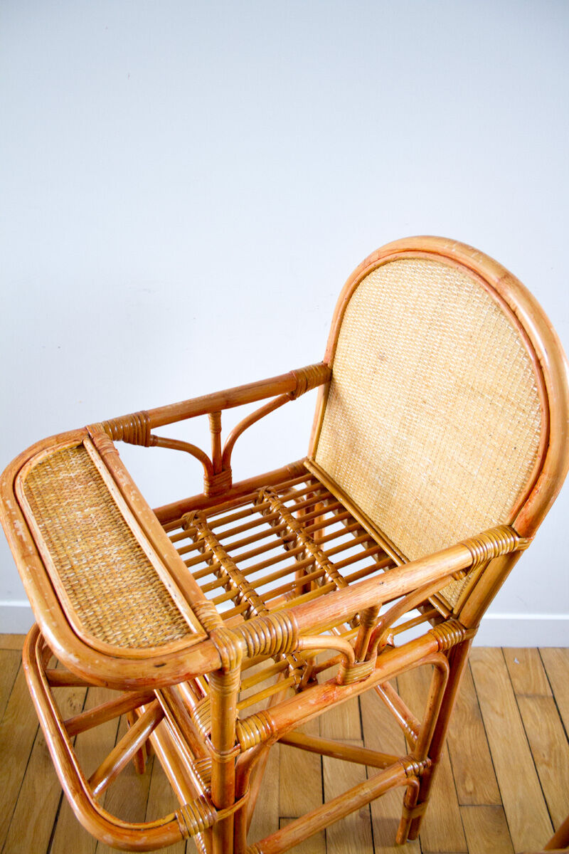 High chair rattan