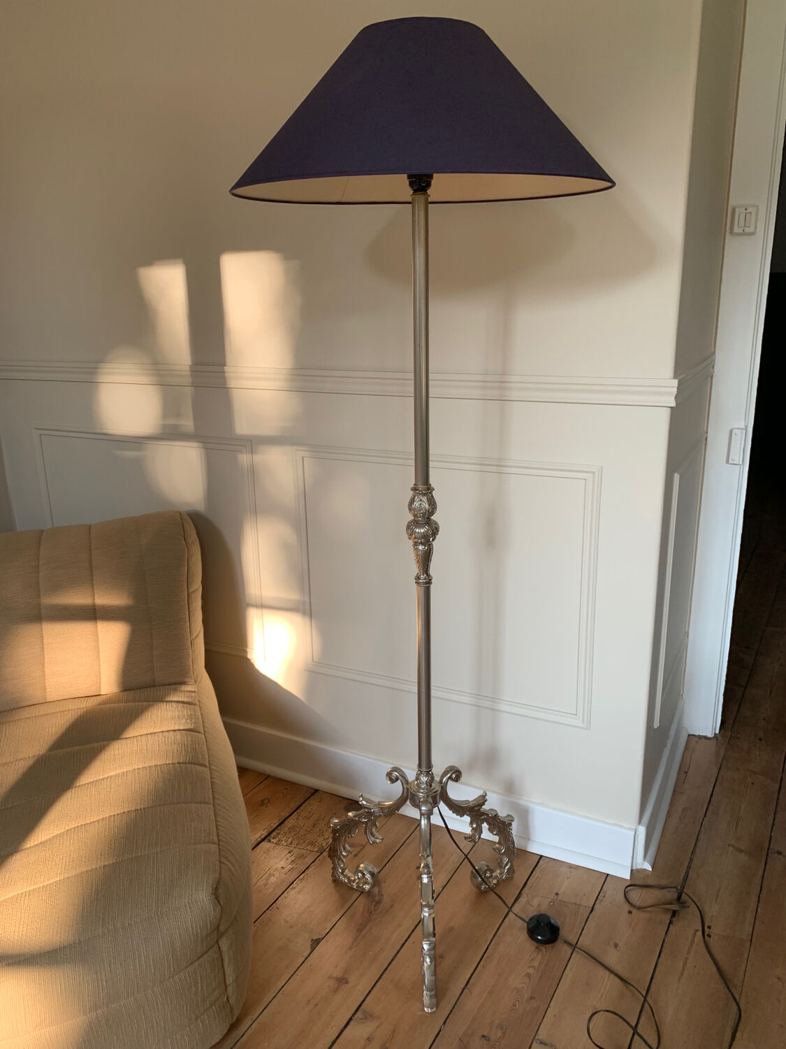 Brass floor lamp