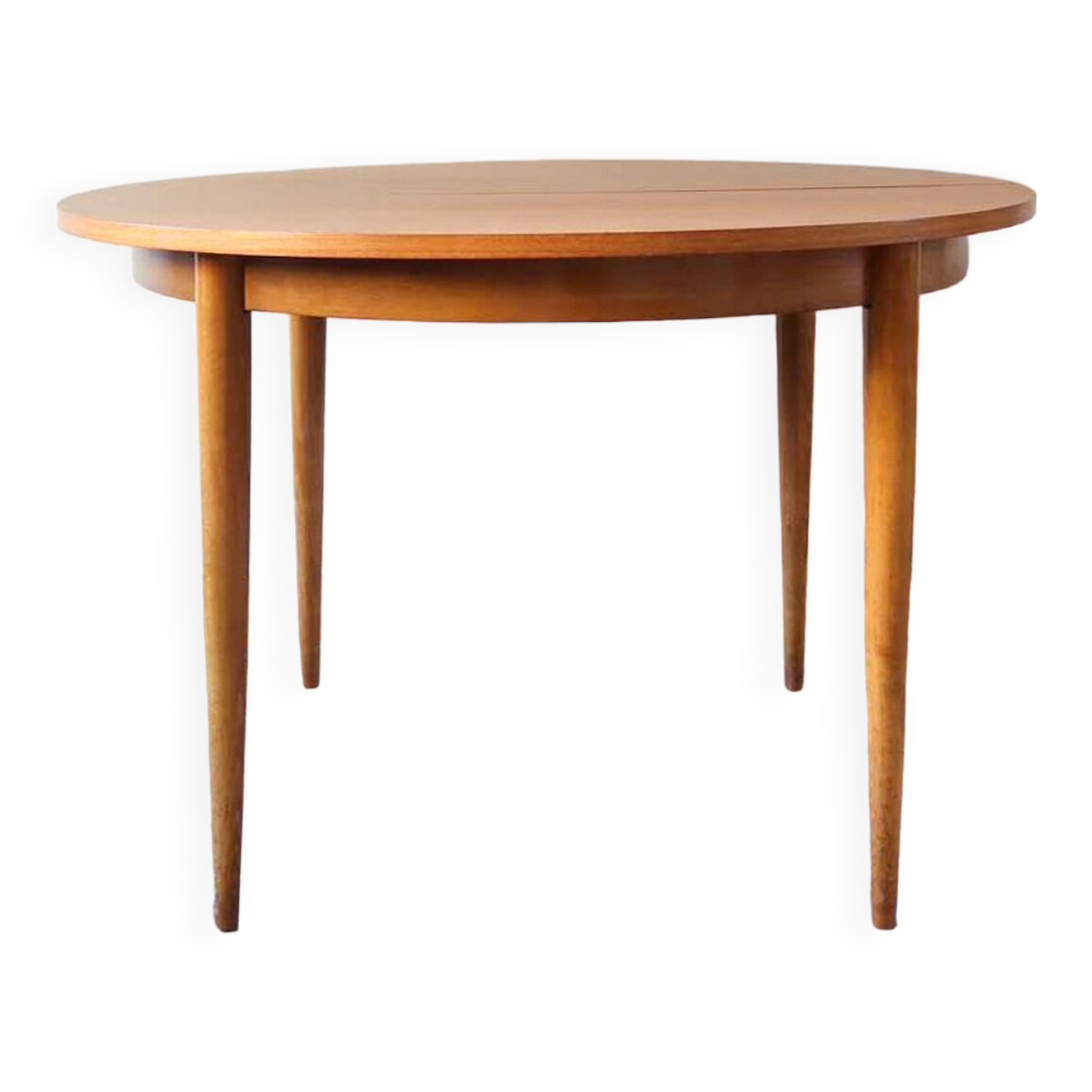 Scandinavian light wood round table