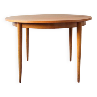 Scandinavian light wood round table