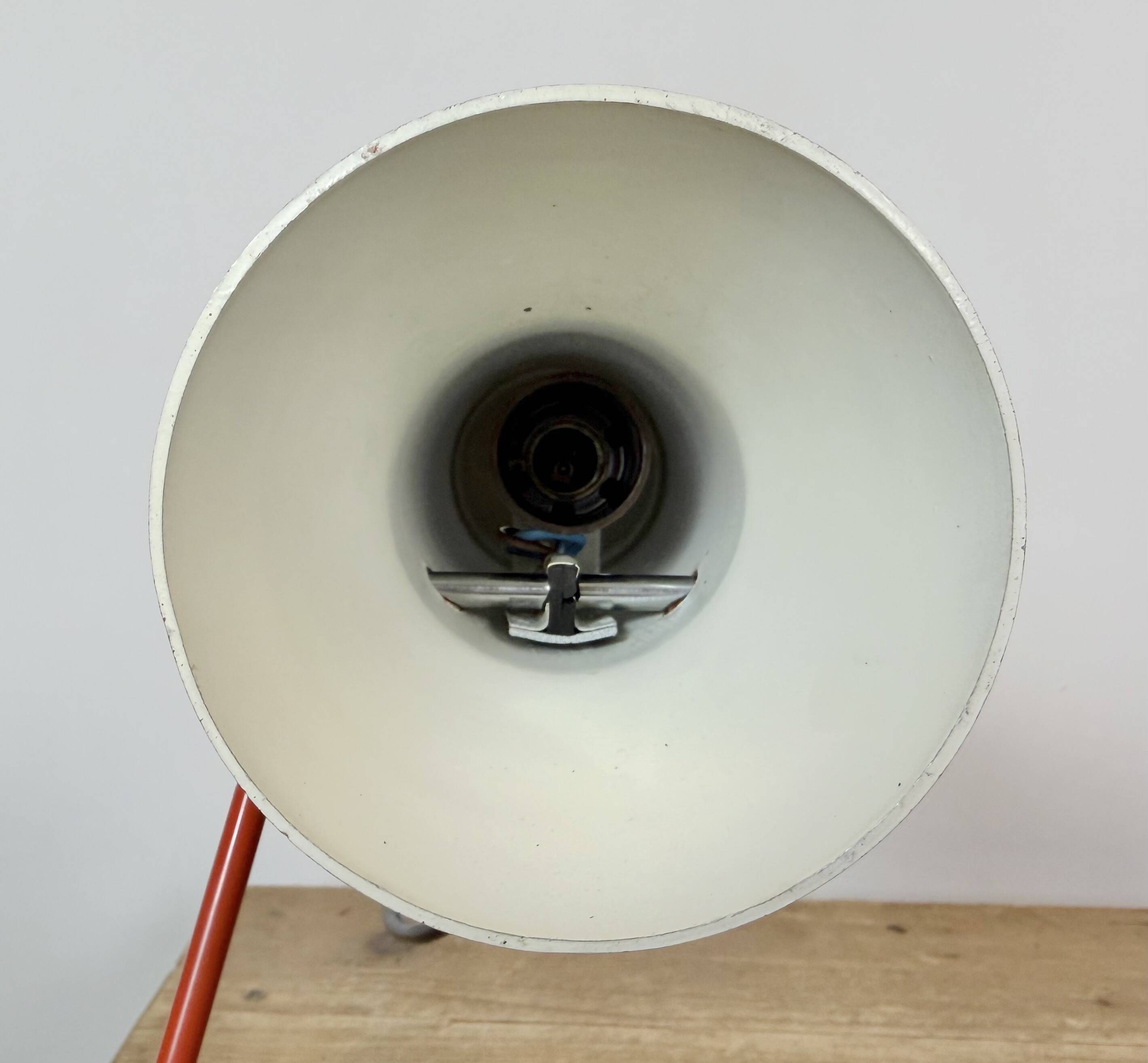 Vintage Red Table Lamp by Josef Hurka for Drupol, 1960s
