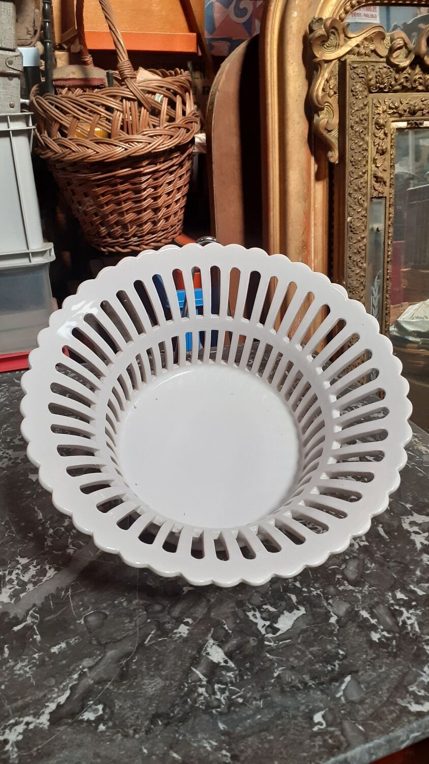 Fruit basket signed Émile Tessier