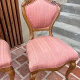 Paire de fauteuils anciens rose