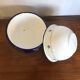 Vintage enamelled tin bowls