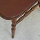 Baumann Tacoma bistro chair, wood and brown faux leather, 1960.
