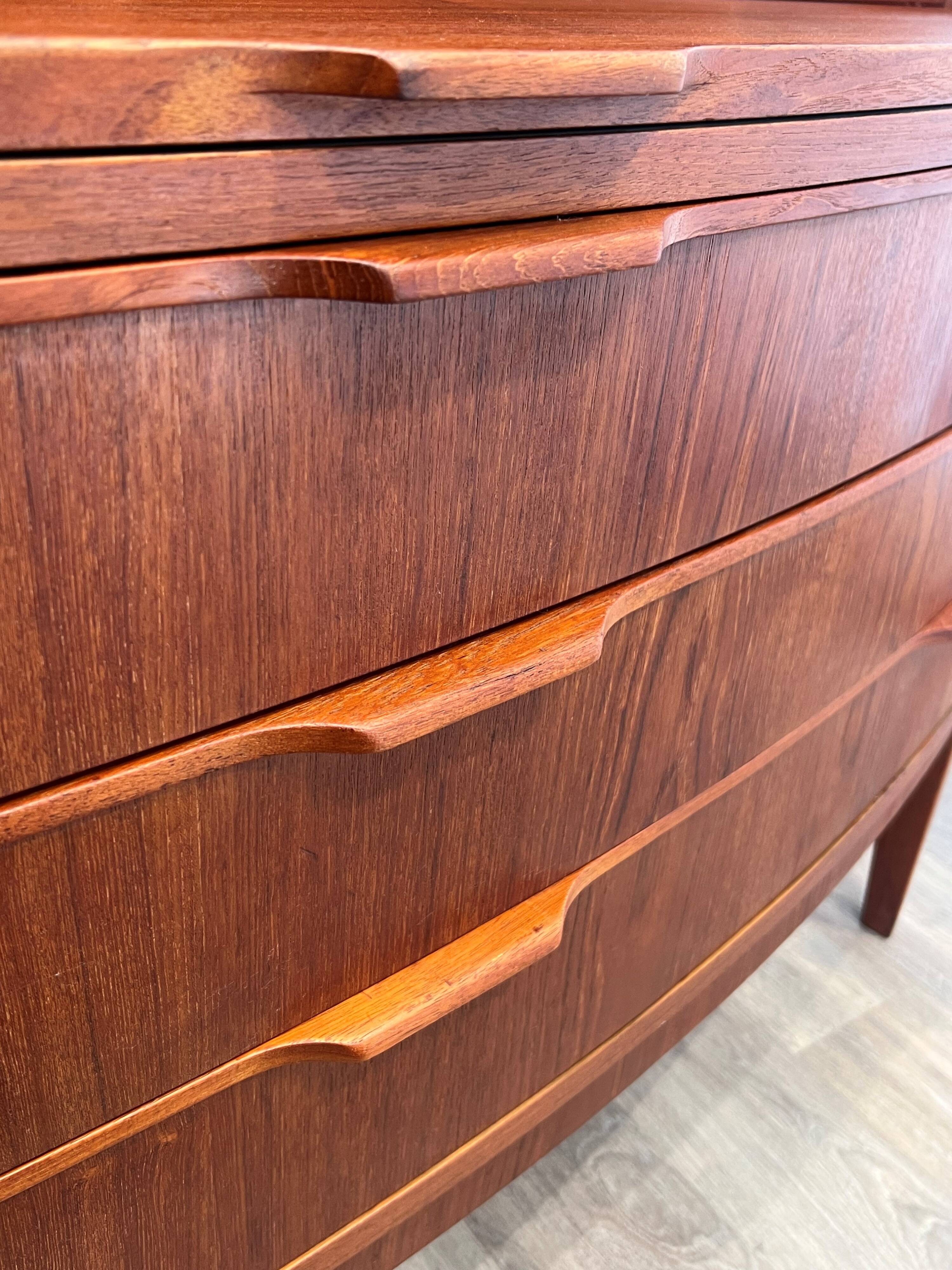 Scandinavian teak secretary from the 1960s, Denmark.
