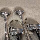 4 silver-plated metal soup spoons by Christofle Malmaison