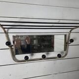 Vintage coat rack with pivoting mirror from the 60s