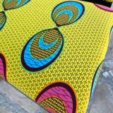 Pair of chairs upholstered with wax fabric