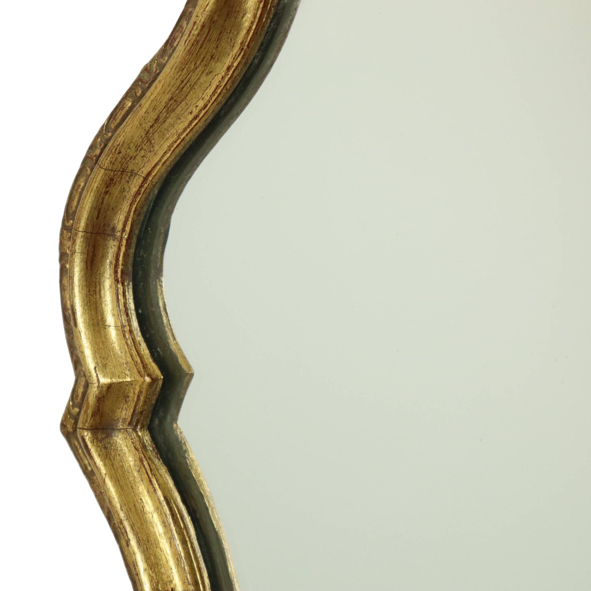 Classic Gold Leaf Mirror Crested Mirror Baroque Deknudt
