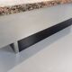 Vintage granite, chrome metal and black melamine coffee table with bar