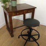 Adjustable and swivelling vintage industrial stool