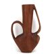 Grand vase jarre à anses sculptural en bois, années 50