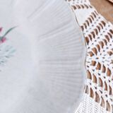 Antique rare large serving platter from L'Amandinoise with Iris decor D29, vintage France